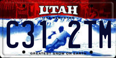 UT license plate C312TM