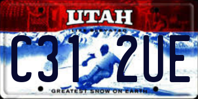 UT license plate C312UE