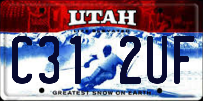 UT license plate C312UF