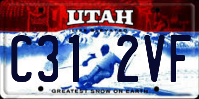 UT license plate C312VF