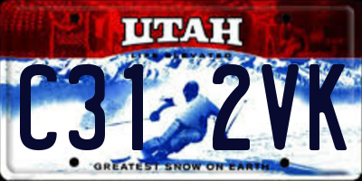 UT license plate C312VK