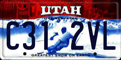 UT license plate C312VL