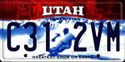 UT license plate C312VM