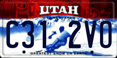UT license plate C312VO