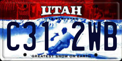 UT license plate C312WB
