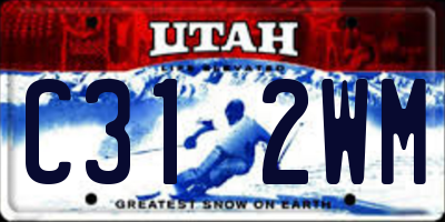 UT license plate C312WM