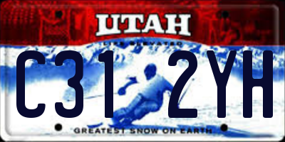 UT license plate C312YH