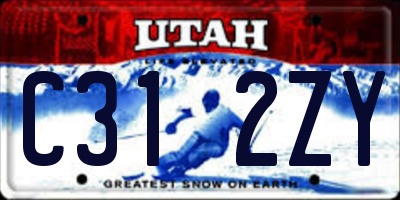 UT license plate C312ZY