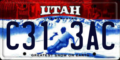 UT license plate C313AC