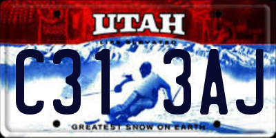 UT license plate C313AJ