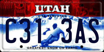 UT license plate C313AS