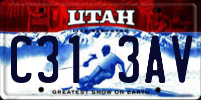 UT license plate C313AV
