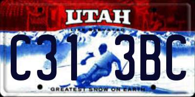 UT license plate C313BC
