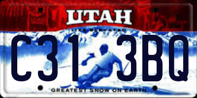 UT license plate C313BQ