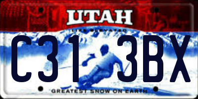 UT license plate C313BX