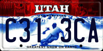 UT license plate C313CA