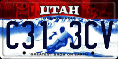UT license plate C313CV