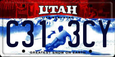 UT license plate C313CY
