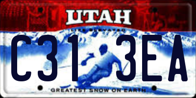 UT license plate C313EA