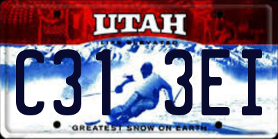 UT license plate C313EI