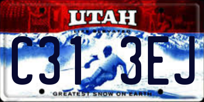 UT license plate C313EJ