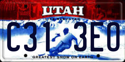 UT license plate C313EO