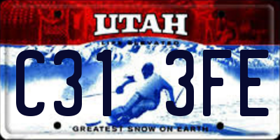 UT license plate C313FE