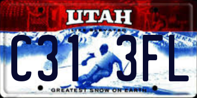 UT license plate C313FL