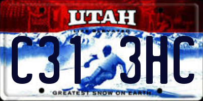 UT license plate C313HC