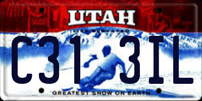 UT license plate C313IL