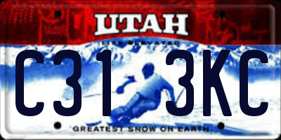 UT license plate C313KC