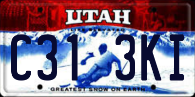 UT license plate C313KI