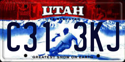 UT license plate C313KJ