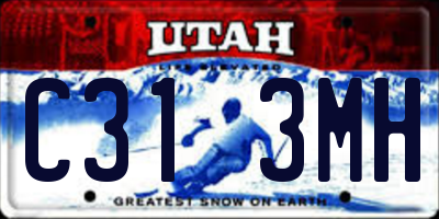 UT license plate C313MH