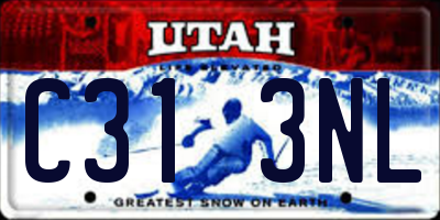 UT license plate C313NL