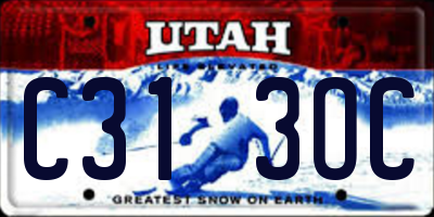 UT license plate C313OC