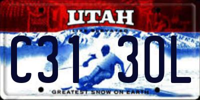 UT license plate C313OL