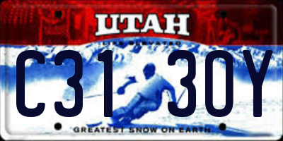 UT license plate C313OY