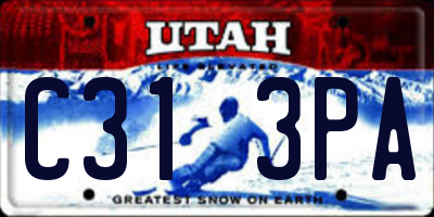 UT license plate C313PA