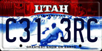 UT license plate C313RC