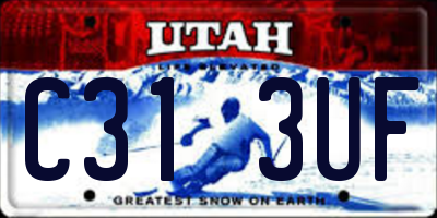 UT license plate C313UF