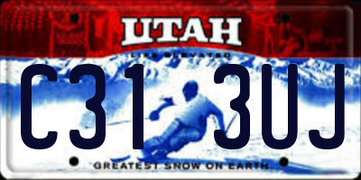 UT license plate C313UJ