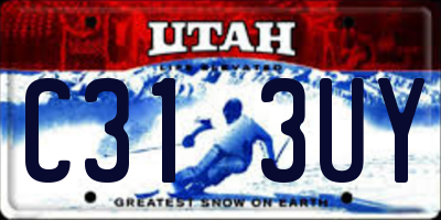UT license plate C313UY
