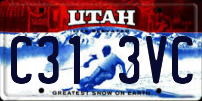 UT license plate C313VC