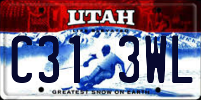 UT license plate C313WL