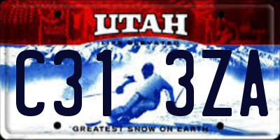 UT license plate C313ZA