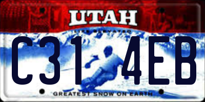 UT license plate C314EB