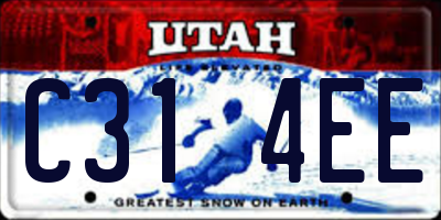 UT license plate C314EE