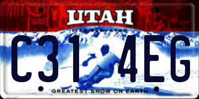 UT license plate C314EG
