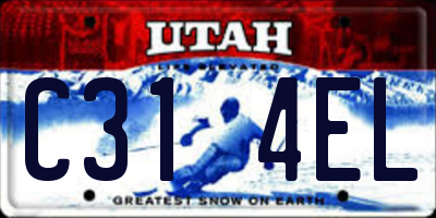 UT license plate C314EL